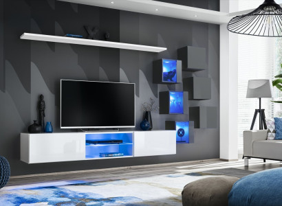 Luxury Furniture Wooden Furniture Furnishings TV Lowboard Shelves Sideboard Wall Cabinet